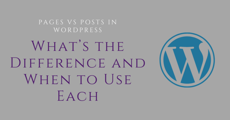 Pages vs Posts in WordPress